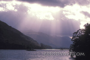 Light Over the Mountain Lake