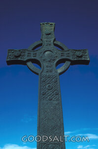Celtic High Cross Beneath the Sky