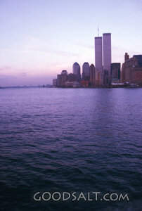 Twin Towers Over New York Harbor