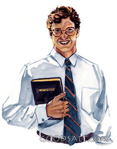 Young Man Holding the Holy Bible