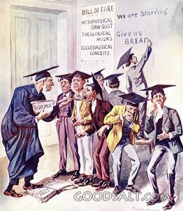 College Class In Theology graduates liberal professor feeds dogma false doctrine to students