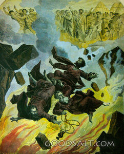 Korah Dathan Abiram earth open swallow hell incense strange fire Moses judgment