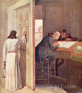 Christ Knocks at the Busy Office