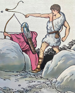 David the Shepherd with Sling