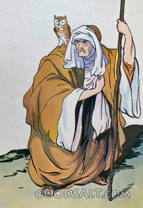 The Aged Seer with Staff and Owl