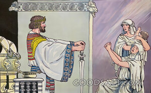 Solomon Judges Between Two Mothers