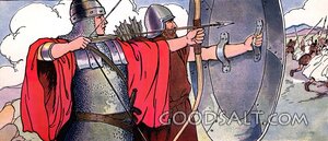 Archers Behind the Shield Wall