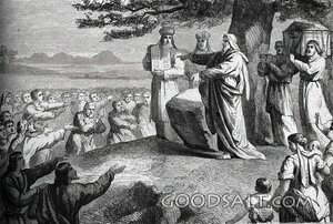 Joshua Sets the Covenant Stone at Shechem