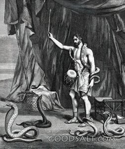Egyptian Magician Among Serpents