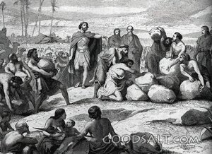 Joseph Distributes Grain in Egypt