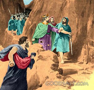 David Spares King Saul in the Cave