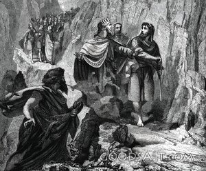 David Confronts Saul After the Cave