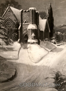 Snow Scene of Church