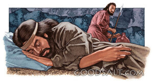 David Spares Saul in the Camp