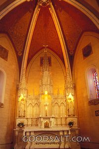 Gothic Sanctuary Altar with Crucifix