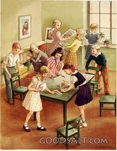 Straightening Sunday School Room