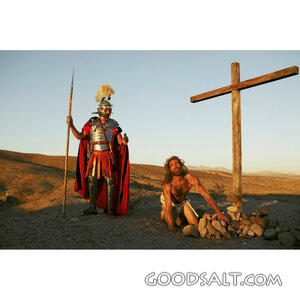 Jesus at the Cross with Roman Soldier