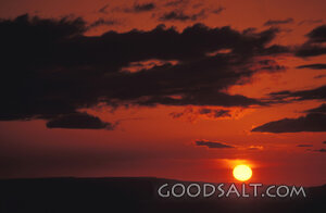 Sun Setting With Red Sky