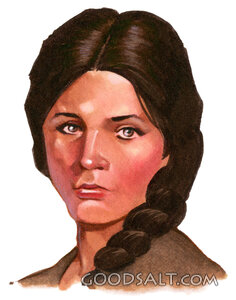 Contemplative Biblical Woman Portrait