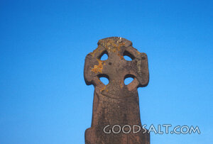 Weathered Celtic Cross Memorial