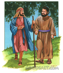 Disciples Walking in Conversation