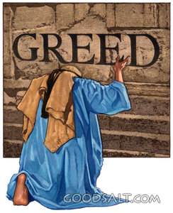 Kneeling Before Greed