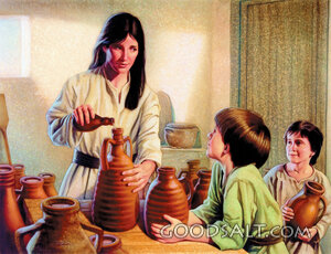 The Widow and Her Sons Work Together
