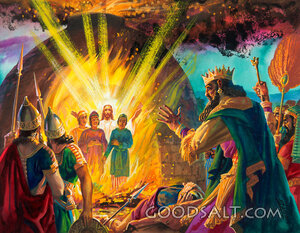 Three Worthies in Fiery Furnace