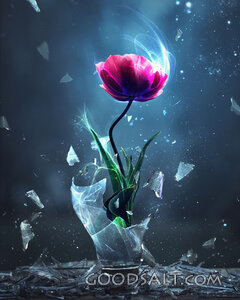 Tulip Bursting From Light Bulb