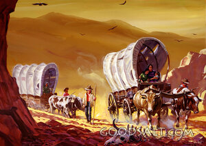 Two Covered Wagons