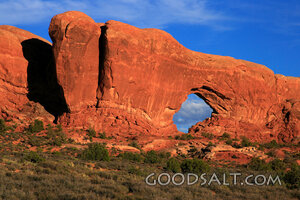 UTAH. Arches National Park. North Window late afternoon. Sep