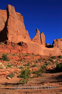 UTAH. Arches National Park. Park Avenue late afternoon. Sept