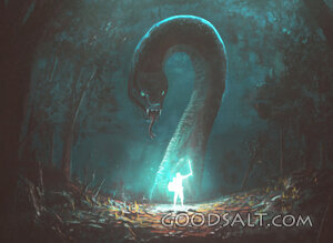 Warrior of Light and Dark Monster