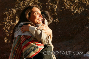 Woman and Child Embrace