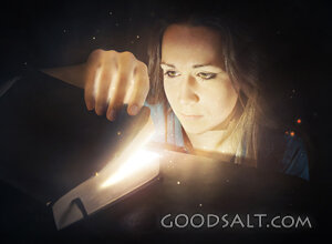 Woman Looking Into Bible