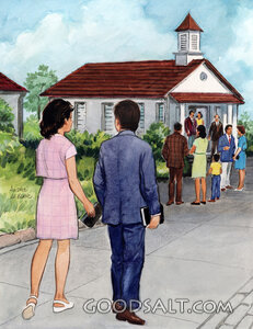 Youths Going to Church