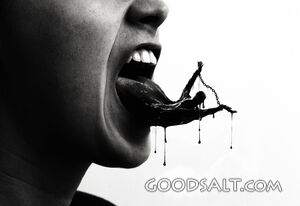 A Persons Tongue Filled With Black