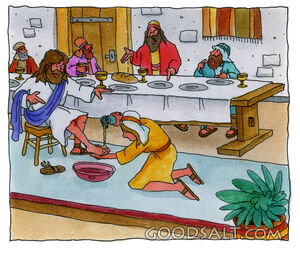 A Woman Anoints Jesus' Feet