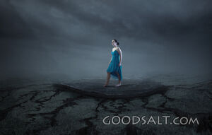 A Woman Stands on a Solid Rock