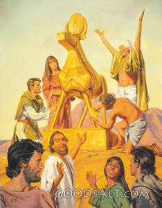 Aaron Fashions an Idol