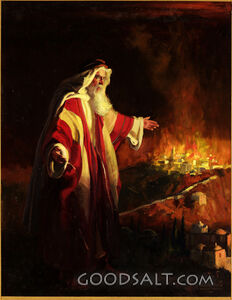 Abraham Watches Sodom and Gommorah Burn
