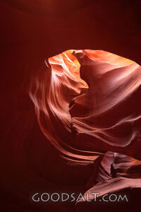 ARIZONA. Page. Antelope Canyon walls illuminated by midday s