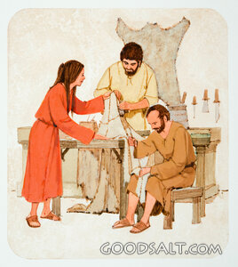 At Work on the Tents