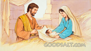 Baby Jesus, Mary and Joseph