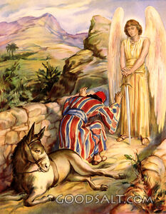 Balaam Sees the Angel Barring Way