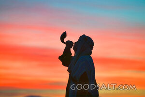 Blowing a Horn at Sunrise
