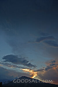 Blue Sky With Clouds and Mountain Top