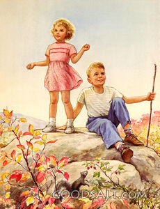 Boy and Girl on Hill