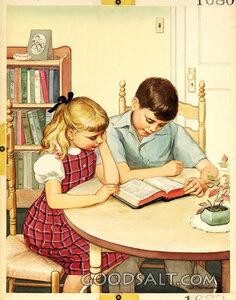 Boy and Girl With Bible