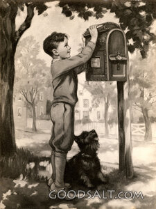 Boy Mailing Letter